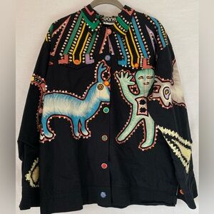 Me Jane Vintage 80’s Graphic Sequin Jacket